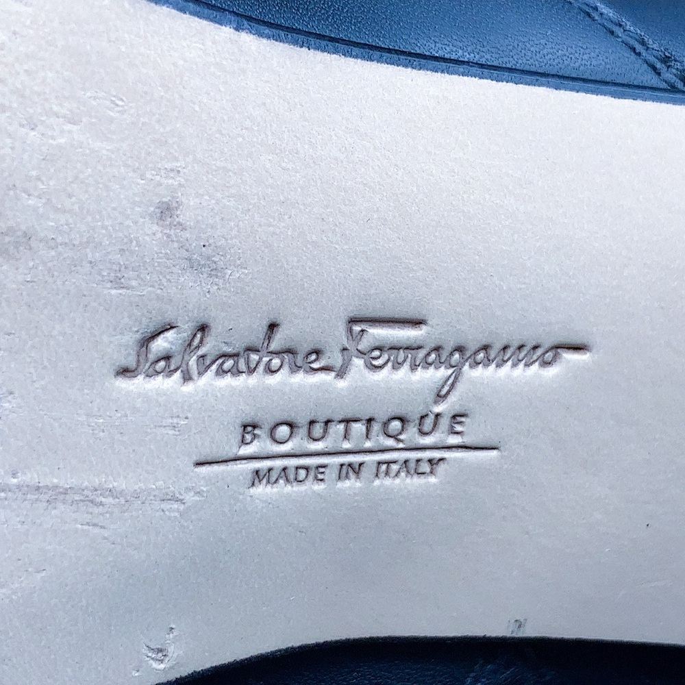 Salvatore Ferragamo Black Zippered Ankle Boots - Picture 13 of 16
